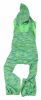 Pet Life Active 'Downward Dog' Heathered Performance 4-Way Stretch Two-Toned Full Body Warm Up Hoodie - Green - Medium