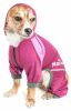 Dog Helios 'Namastail' Lightweight 4-Way Stretch Breathable Full Bodied Performance Yoga Dog Hoodie Tracksuit - Pink - X-Large