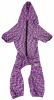 Pet Life Active 'Downward Dog' Heathered Performance 4-Way Stretch Two-Toned Full Body Warm Up Hoodie - Purple - X-Small