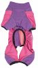 Pet Life Active 'Chase Pacer' Heathered Performance 4-Way Stretch Two-Toned Full Body Warm Up - Purple - Large