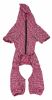 Pet Life Active 'Downward Dog' Heathered Performance 4-Way Stretch Two-Toned Full Body Warm Up Hoodie - Red - X-Large
