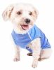 Pet Life Active 'Aero-Pawlse' Heathered Quick-Dry And 4-Way Stretch-Performance Dog Tank Top T-Shirt - Blue - X-Small