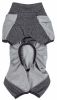 Pet Life Active 'Chase Pacer' Heathered Performance 4-Way Stretch Two-Toned Full Body Warm Up - Black - X-Large