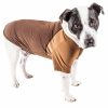 Pet Life Active 'Hybreed' 4-Way Stretch Two-Toned Performance Dog T-Shirt - Brown - Large