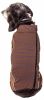 Pet Life Active 'Chase Pacer' Heathered Performance 4-Way Stretch Two-Toned Full Body Warm Up - Brown - Small