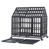Heavy Duty Dog Cage pet Crate with Roof - as Pic