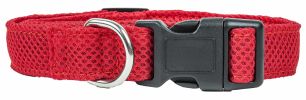 Pet Life 'Aero Mesh' 360 Degree Dual Sided Comfortable And Breathable Adjustable Mesh Dog Collar - Red - Small