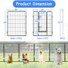 40" Outdoor Fence Heavy Duty Dog Pens 8 Panels Temporary Pet Playpen with Doors