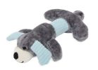 Pet Life Cozy Play Plush 2 Set Of Matching Squeaking Chew Dog Toys - Grey/Blue