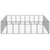 28-Panel Dog Playpen Black 19.7"x39.4" Powder-coated Steel - Black