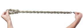 Pet Life Tough-Tugger Industrial-Strength Shock Absorption Woven Dog Leash - Olive