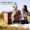 Discount treatment 45"Dog House Outdoor and indoor wooden kennel, winter strap with elevated feet, large dog weatherproof (gold red and black) - as Pi