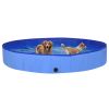 Foldable Dog Swimming Pool Blue 118.1"x15.7" PVC - Blue