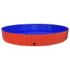 Foldable Dog Swimming Pool Red 118.1"x15.7" PVC - Red