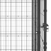 Outdoor Dog Kennel Steel 43.3"x86.6"x70.9" - Black