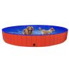 Foldable Dog Swimming Pool Red 118.1"x15.7" PVC - Red