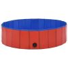 Foldable Dog Swimming Pool Red 47.2"x11.8" PVC - Red