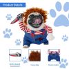 Pet Deadly Doll Costume Chucky Dog Cosplay Halloween Christmas Party Clothes for Dogs - L