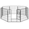 Dog Playpen 8 Panel Steel - Black