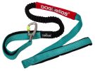 Dog Helios Neo-Indestructible Easy-Tension Sporty Embroidered Thick Durable Pet Dog Leash And Collar - Aqua Blue - Medium