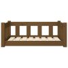 Dog Bed Honey Brown 29.7"x21.9"x11" Solid Wood Pine - Brown