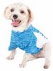 Pet Life Active 'Warf Speed' Heathered Ultra-Stretch Sporty Performance Dog T-Shirt - Blue - X-Small