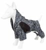 Pet Life Active 'Downward Dog' Heathered Performance 4-Way Stretch Two-Toned Full Body Warm Up Hoodie - Black - X-Large