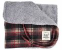 Touchdog 2-In-1 Tartan Plaided Dog Jacket With Matching Reversible Dog Mat - Red - X-Large