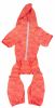 Pet Life Active 'Downward Dog' Heathered Performance 4-Way Stretch Two-Toned Full Body Warm Up Hoodie - Orange - Medium