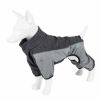 Pet Life Active 'Chase Pacer' Heathered Performance 4-Way Stretch Two-Toned Full Body Warm Up - Black - Small