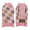 Autumn-Winter Vintage Jacquard Dress for Pet Dogs - Pink sweaterXS