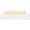 Dog Bed White 24.2"x19.3"x3.5" Solid Wood Pine - White
