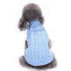 Dog Sweater Warm Pet Sweater Dog Sweaters for Small Dogs Medium Dogs Large Dogs Cute Knitted Classic Clothes Coat for Dog Puppy - XX-Large - LIGHT BLU