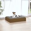 Dog Bed Honey Brown 20.3"x17.3"x3.5" Solid Wood Pine - Brown