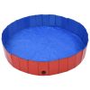 Foldable Dog Swimming Pool Red 63"x11.8" PVC - Red