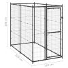 Outdoor Dog Kennel Steel 43.3"x86.6"x70.9" - Black