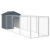 Dog House with Roof Anthracite 46.1"x159.4"x48.4" Galvanized Steel - Anthracite