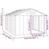 Dog House Gray 45.9"x60.2"x32.1" Galvanized Steel - Gray