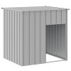 Dog House with Roof Light Gray 43.3"x40.6"x42.9" Galvanized Steel - Gray