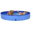 Foldable Dog Swimming Pool Blue 78.7"x11.8" PVC - Blue