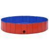 Foldable Dog Swimming Pool Red 63"x11.8" PVC - Red