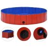 Foldable Dog Swimming Pool Red 63"x11.8" PVC - Red