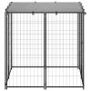 Dog Kennel Black 43.3"x43.3"x43.3" Steel - Black