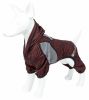 Pet Life Active 'Fur-Breeze' Heathered Performance 4-Way Stretch Two-Toned Full Bodied Hoodie - Burgundy - Small