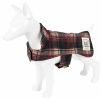 Touchdog 2-In-1 Tartan Plaided Dog Jacket With Matching Reversible Dog Mat - Red - X-Large