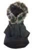 Ruff-Choppered Denim Fashioned Wool Pet Coat - Small