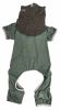Pet Life Active 'Embarker' Heathered Performance 4-Way Stretch Two-Toned Full Body Warm Up - Green - Large
