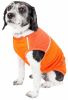 Pet Life Active 'Aero-Pawlse' Heathered Quick-Dry And 4-Way Stretch-Performance Dog Tank Top T-Shirt - Orange - X-Small