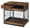 Furniture Dog Cage Crate with Double Doors ,Rustic Brown,31.5"WX22.64"DX30.59"H