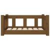 Dog Bed Honey Brown 25.8"x19.9"x11" Solid Wood Pine - Brown